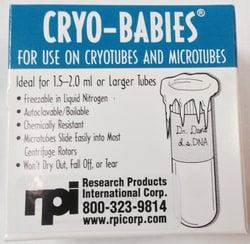 Research Products International Corp&nbsp;Cryo-Babies Labels, Laser Sheet, 1.5 - 2.0ml Tubes, 1.28 x 0.5 Inches, Green, 1,700 per Package