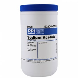 Research Products International Corp Sodium Acetate, Anhydrous, 500 Grams,