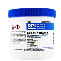 Research Products International Corp Spectinomycin Dihydrochloride Pentahydrate, 100 G