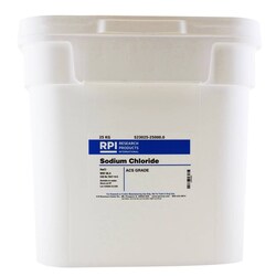 Research Products International Corp Sodium Chloride, ACS, 25 KG, Quantity: