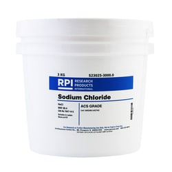 Research Products International Corp Sodium Chloride, ACS Grade, 3 Kilograms,
