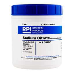 Research Products International Corp&nbsp;Sodium Citrate, Trisodium Salt, ACS, 1 KG