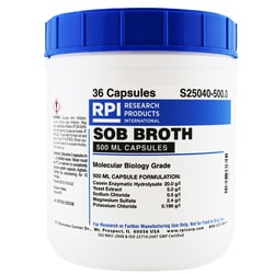 Research Products International Corp&nbsp;SOB Broth, 36 x 500ml Capsules, 500 Grams