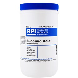Research Products International Corp SUCCINIC ACID, 500 GRAMS, Quantity: