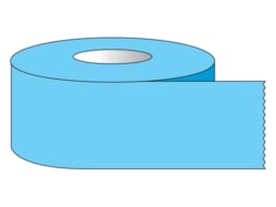 Research Products International Corp RPI Color Coded Multi-Purpose Laboratory Tape, 1 Inch Core, 1/2 Inch Wide, 500 Inches per Roll, Blue