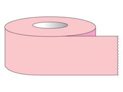Research Products International Corp RPI Color Coded Multi-Purpose Laboratory Tape, 1 Inch Core, 1/2 Inch Wide, 500 Inches per Roll, Pink