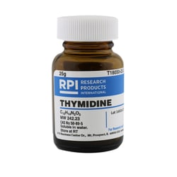 Research Products International Corp THYMIDINE, 25 GRAMS, Quantity: Each