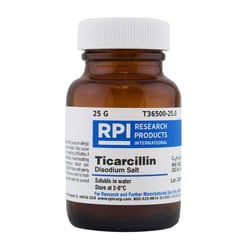 Research Products International Corp Ticarcillin Disodium Salt, 25 Grams,