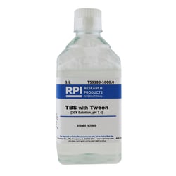 Research Products International Corp TBS with Tween, 20X, 7.4 pH, Sterile Buffered, 1 Liter