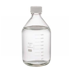 Research Products International Corp Lab 45's Graduated Bottle, Glass, 137 x 267 mm, 2000 ml Capacity, 6 per Case