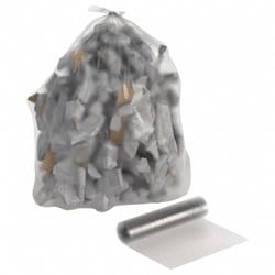 Grainger Trash Bag, 60 gal, Super Hexene HAO, Coreless Roll, Clear, 50/pk,