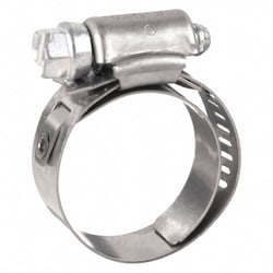 Grainger 1/2 in Wide, Lined Worm Gear Hose Clamp; 10/pk, Quantity: Pack
