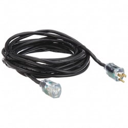 Grainger Lighted Extension Cord, Outdoor, 15.0 A, 125V AC, Number of Outlets