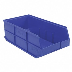 Grainger&nbsp;Shelf Bin, Blue, 7 in H x 20 1/2 in L x 11 in W, each