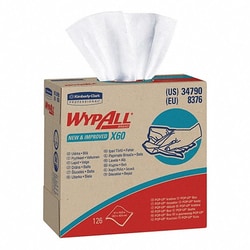 Grainger WYPALL, Dry Wipe 9INX16.75IN 126/EA