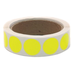 Grainger Dot Label, Paper, Height: 1" x Width: 1", 1000 PK, Quantity: Pack