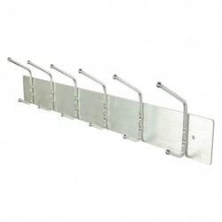 Grainger Coat Rack, Wall Mount, Aluminum/Steel, Quantity: Each of 1