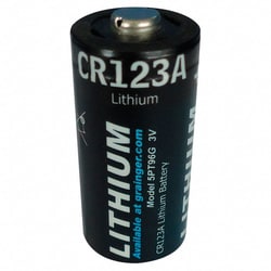 Grainger Battery: Lithium, 1,500 mAh Capacity, 3V DC, 2/pk, Quantity: Pack