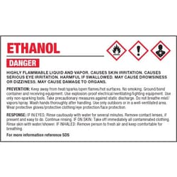 SETON IDENTIFICATION PRODUCTS GHS Chemical Labels - Ethanol | 2-1/4" H