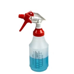 US Plastic Corporation 24 oz. Wide Mouth Bottle with Red and White Sprayer,