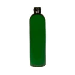 US Plastic Corporation 8 oz. Dark Green PET Cosmo Round Bottle with 24/410