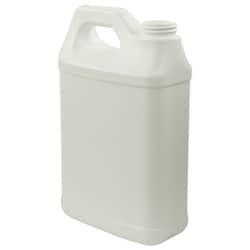 US Plastic Corporation 64 oz. White Fluorinated HDPE F-Style Jug with 38/400