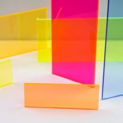 US Plastic Corporation 0.118" (3.0mm) x 12" x 24" Blue Fluorescent Acrylic