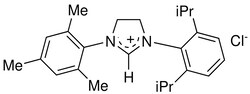Strem, An Ascensus Company CAS# 866926-59-2. 500mg. 1-(2,6-Di-i-propylphenyl)-3-(2,4,6-trimethylphenyl)-4,5-dihydroimidazolium chloride, min. 97%. MFCD17018754