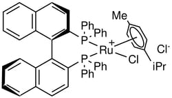 Strem, An Ascensus Company&nbsp;CAS# 145926-28-9. 250mg. Chloro[(R)-(+)-2,2'-bis(diphenylphosphino)-1,1'-binaphthyl](p-cymene)ruthenium(II) chloride [RuCl(p-cymene)((R)-binap)]Cl. MFCD00134456