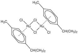 Strem, An Ascensus Company CAS# 52462-29-0. Di-μ-chlorobis[(p-cymene)chlororuthenium(II)], min. 98%. MFCD00064793. 1G.