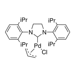 Strem, An Ascensus Company CAS# 478980-01-7. 250mg. Allylchloro[1,3-bis(2,6-di-i-propylphenyl)-4,5-dihydroimidazol-2-ylidene]palladium(II),