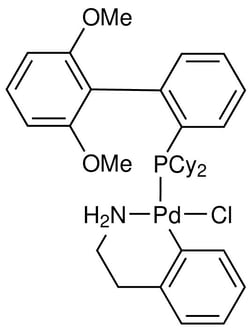 Strem, An Ascensus Company CAS# 1028206-58-7. 250mg. Chloro(2-dicyclohexylphosphino-2',6'-dimethoxy-1,1'-biphenyl)[2-(2-aminoethylphenyl)]palladium(II)