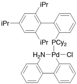 Strem, An Ascensus Company&nbsp;CAS# 1310584-14-5. Chloro(2-dicyclohexylphosphino-2',4',6'-tri-i-propyl-1,1'-biphenyl)(2'-amino-1,1'-biphenyl-2-yl) palladium(II), min. 98% [XPhos Palladacycle Gen. 2]. MFCD28100489. 25G