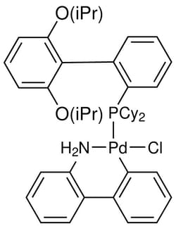 Strem, An Ascensus Company CAS# 1375325-68-0. 1g. Chloro(2-dicyclohexylphosphino-2',6'-di-i-propoxy-1,1'-biphenyl)(2'-amino-1,1'-biphenyl-2-yl)palladium(II),