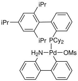 Strem, An Ascensus Company CAS# 1445085-55-1. 5g. Methanesulfonato(2-dicyclohexylphosphino-2',4',6'-tri-i-propyl-1,1'-biphenyl)(2'-amino-1,1'-biphenyl-2-yl)palladium(II) dichloromethane adduct, min. 98%  [Xphos Palladacycle Gen. 3]. MFCD22666043