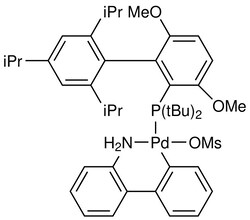 Strem, An Ascensus Company CAS# 1536473-72-9. 100mg. Methanesulfonato(2-(di-t-butylphosphino)-3,6-dimethoxy-2',4',6'-tri-i-propyl-1,1'-biphenyl)(2'-amino-1,1'-biphenyl-2-yl)palladium(II),