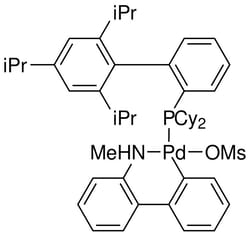 Strem, An Ascensus Company CAS# 1599466-81-5. 5g. Methanesulfonato(2-dicyclohexylphosphino-2',4',6'-tri-i-propyl-1,1'-biphenyl)(2'-methylamino-1,1'-biphenyl-2-yl)palladium(II),
