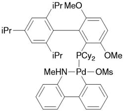 Strem, An Ascensus Company CAS# 1599466-83-7. Methanesulfonato(2-dicyclohexylphosphino-3,6-dimethoxy-2',4',6'-tri-i-propyl-1,1'-biphenyl)(2'-methylamino-1,1'-biphenyl-2-yl)palladium(II),
