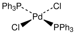Strem, An Ascensus Company&nbsp;CAS# 13965-03-2. 5g. trans-Dichlorobis(triphenylphosphine)palladium(II), 99% (99.9+%-Pd). MFCD00009593