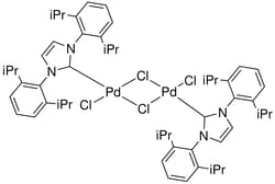 Strem, An Ascensus Company CAS# 444910-17-2. 250mg. Dichloro(di-mu-chloro)bis[1,3-bis(2,6-di-i-propylphenyl)imidazol-2-ylidene]dipalladium(II),
