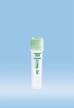 Sarstedt Inc Microvette 500, Capillary Blood Collection Tube, 500uL Lithium Heparin-Gel, 100/Pack