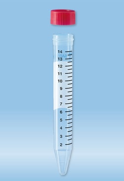 Sarstedt Inc 15mL Screen Printed Screw Cap Tube, Conical Bottom, Polystyrene, 500/Case