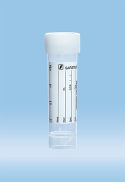 Sarstedt Inc 25ML PP TUBE W/NAT CAP PK/500, Quantity: Case of 500