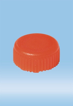 Sarstedt Inc Screw Cap with O-Ring, for Micro Tube, Orange, 500/Pack