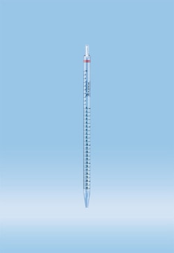 Sarstedt Inc Serological Pipette, 25mL, with Guide Ribs, Red,Sterile, 200/Case,