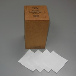 CEM Corporation Glass Fiber Sample Pads, 10 cm square, 400/box, Quantity: