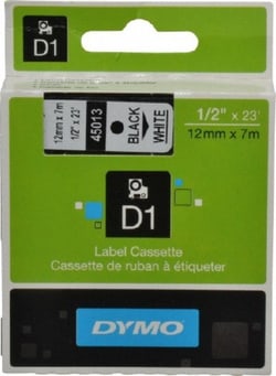 MSC Dymo 45013 23' Black Label Tape 23' Long, Quantity: Each of 1