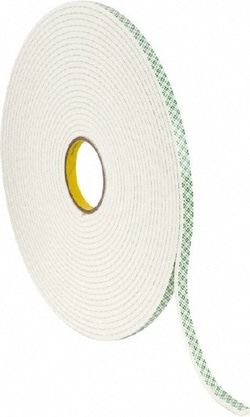 MSC 3M 7000122490 1/2" x 18 Yd Acrylic Adhesive Double Sided Tape 1/4"