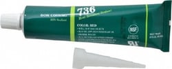 MSC&nbsp;Dow Corning 2423472 3 oz Tube Red RTV Silicone Joint Sealant -85 to 500°F Operating Temp, 17 min Tack Free Dry Time, 24 hr Full Cure Time, Series 736