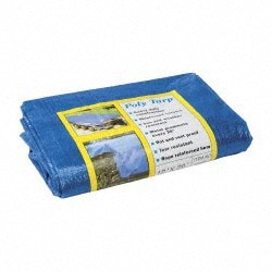 Value Collection KSMSCBB1220 Blue Light Duty 12' x 20' Polyethylene Tarp/Dust Cover with Grommets